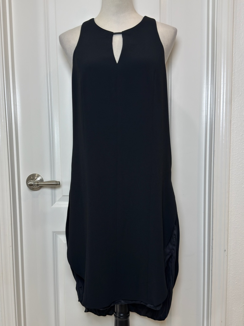 rag & bone Black Sleeveless Keyhole High Low Dress